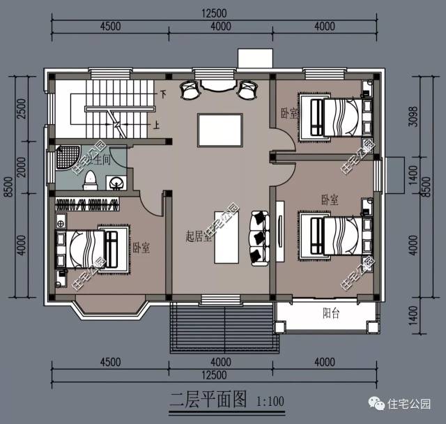 三面入户,8x12米小进深简欧别墅(全图 预算 视频展示)