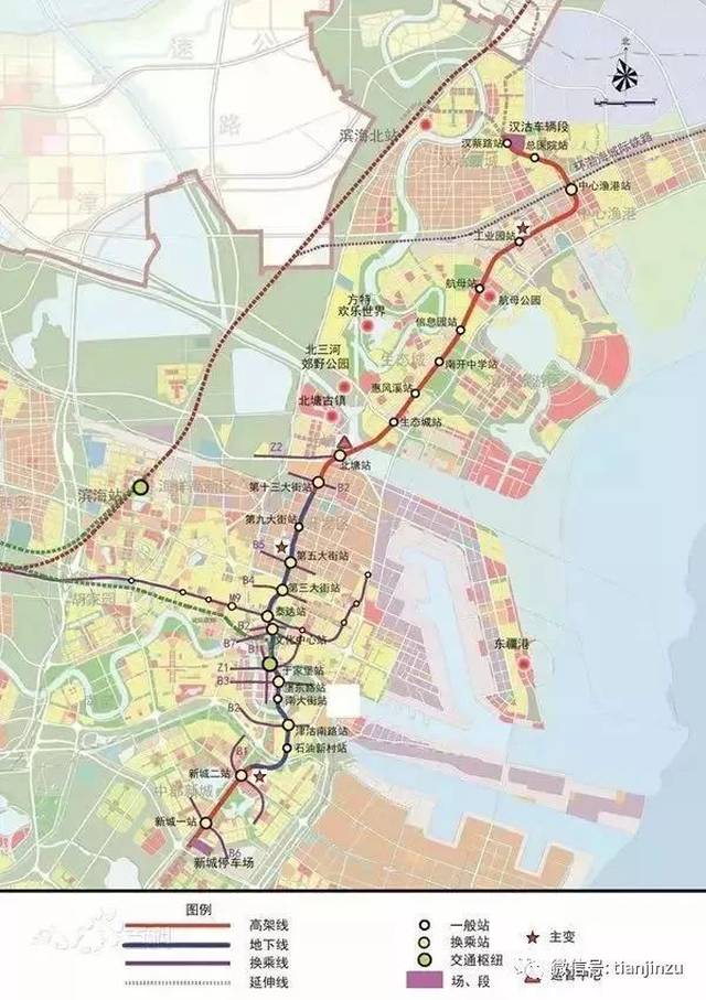 大港地区规划有市域z3线,z4线两条轨道线路,可有效服务大港地区对外