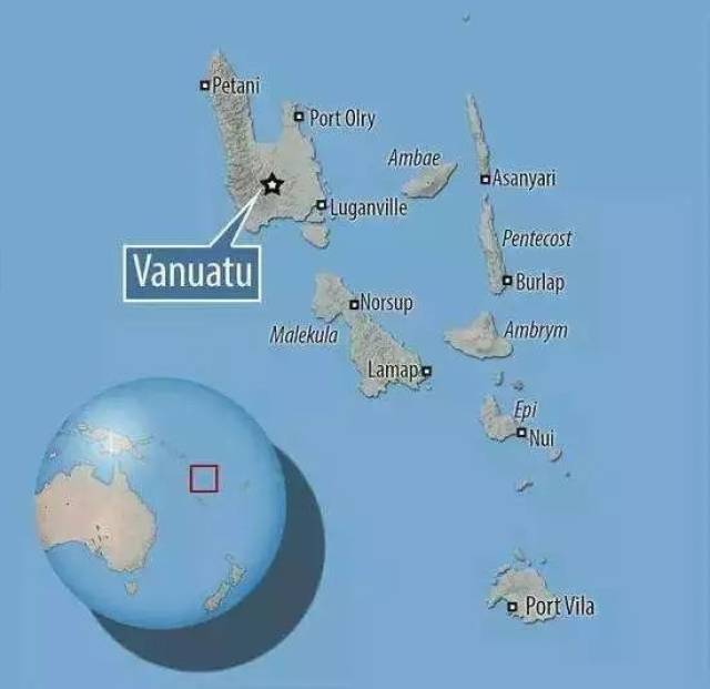地理位置:瓦努阿图共和国,位于南太平洋西部,属于大洋洲,属美拉尼