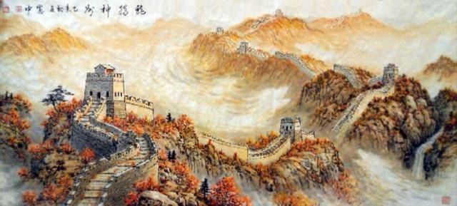 著名长城山水画家,国家一级美术师,裴宪中先生的长城山水画欣赏