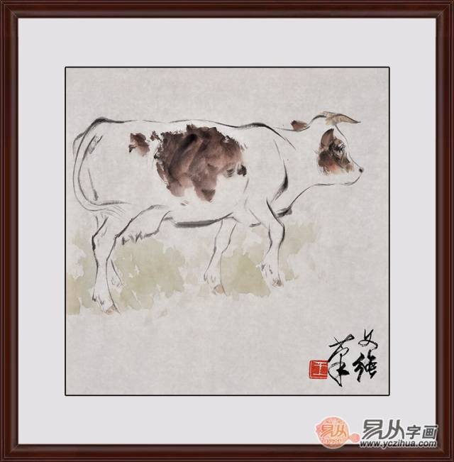 如徐悲鸿,齐白石所绘;一是画十二个相关典故,如东坡赋鼠,牛郎织女