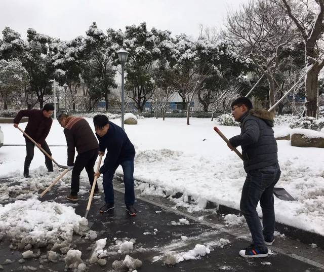 寒冷的天气丝毫没有影响大家劳动的热情,团结的力量温暖了这个冬日.