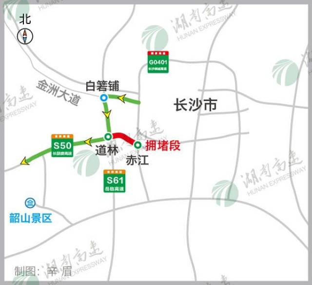 进入枫林三路西行,转319国道至益阳上高速,或直接走金洲大道,银城大道