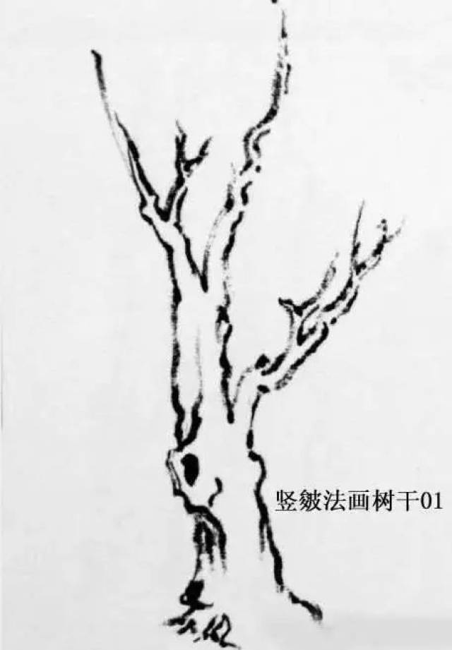 国画教程《树干的画法》学习 欣赏