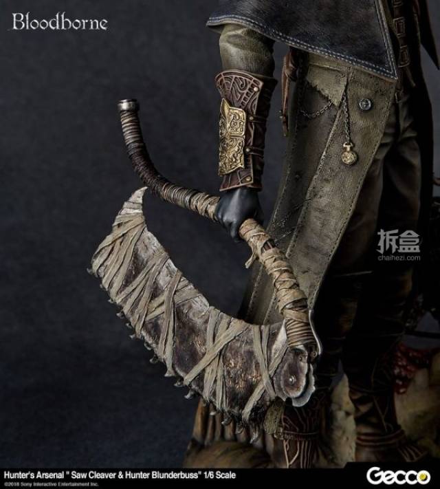 gecco 《血源诅咒:老猎人》猎人雕像 1:6配套武器套装 锯肉刀 喇叭枪