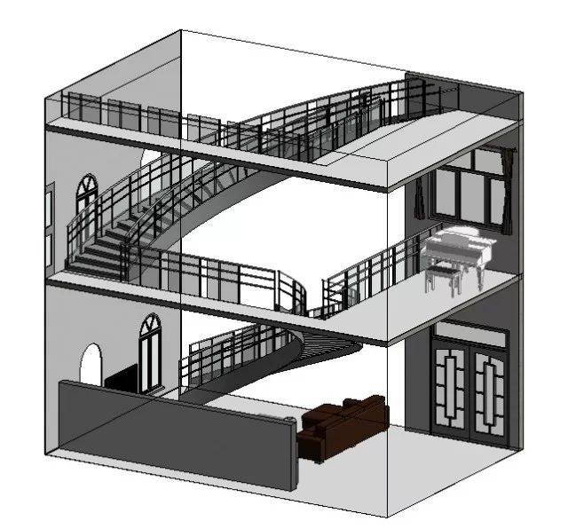 楼梯三维视图
