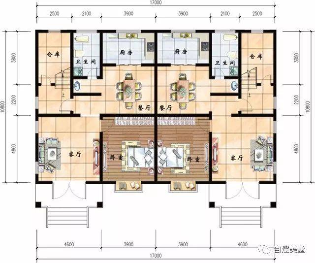 农村自建双拼别墅,俩兄弟准备盖房的别错过,款式三最经典!