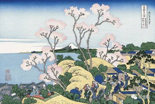 【写生啦】 日本浮世绘的"巨浪"——葛饰北斋:《富岳三十六景》
