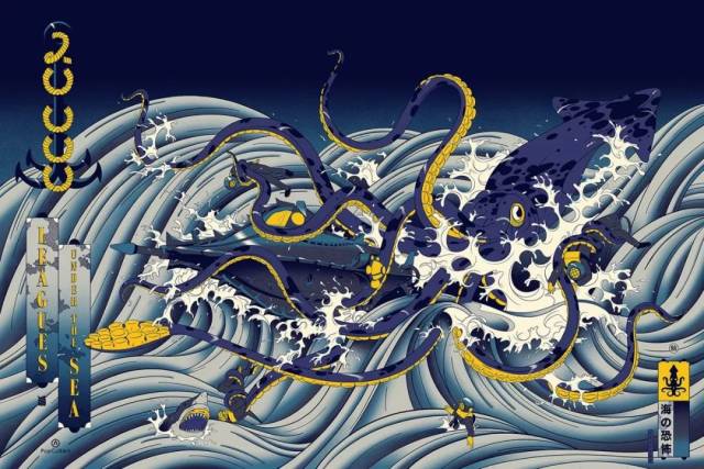 这个搞怪插画师,将nba与浮世绘来了个大杂烩