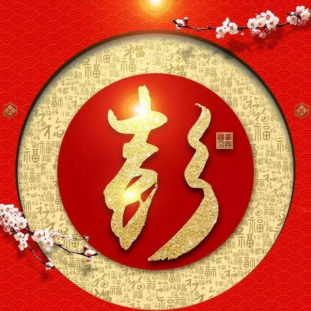 春节快到了 您的头像该换了 红色喜庆金字百家姓微信头像