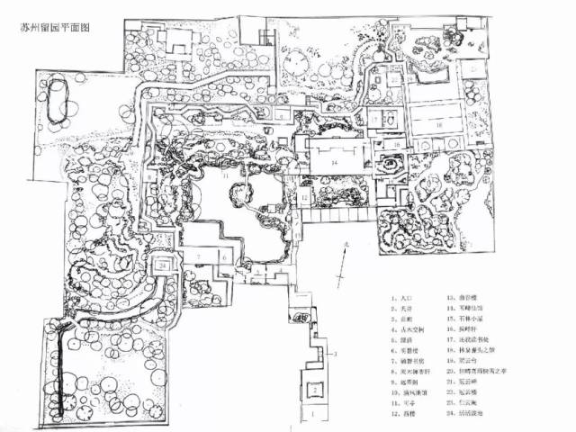 留园 平面图