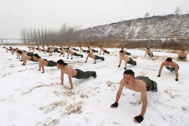 雪中练兵!武警特战队员赤膊上阵斗风雪