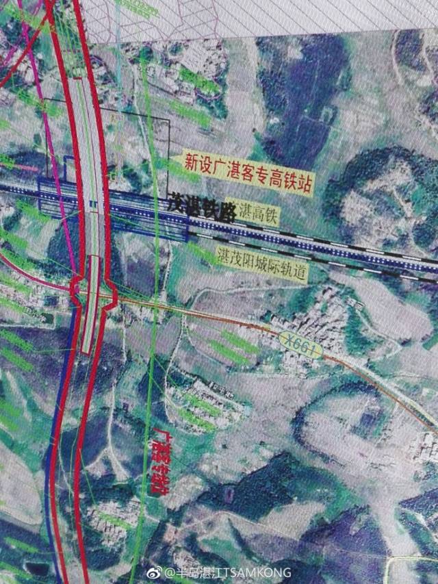 5公里,距2018年6月通车的茂湛铁路(深茂铁路)塘缀站约3公里.