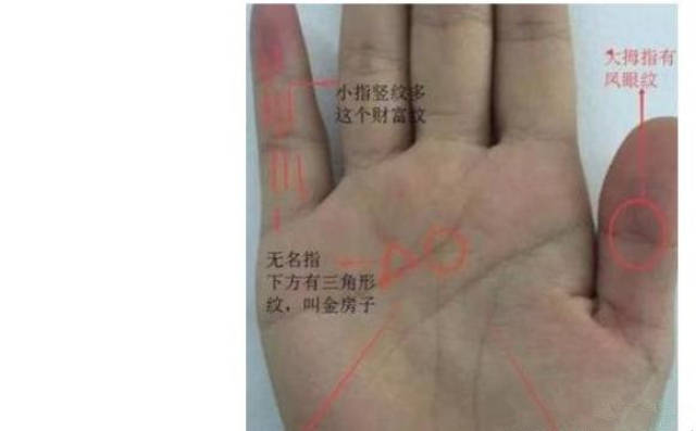 手相中有"三角纹",必定是人中 龙凤,极其难遇,一生钱财无缺