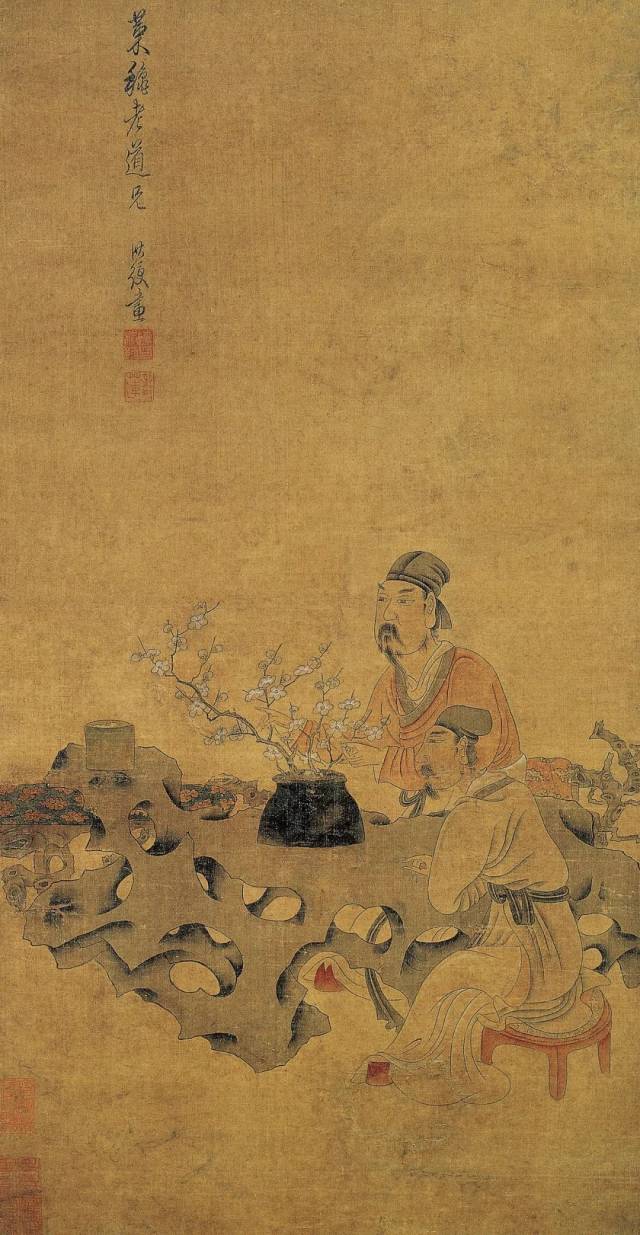 明 陈洪绶《赏梅图》轴