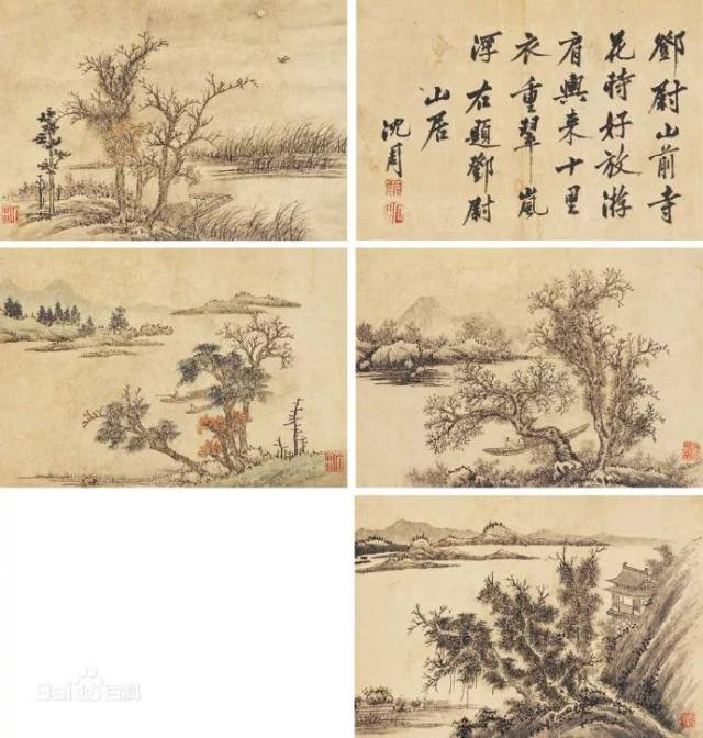 明朝吴门画派的创始人沈周山水画欣赏