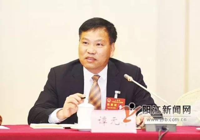 阳春市第一中学校长谭元军作为省人大代表参加了会议.