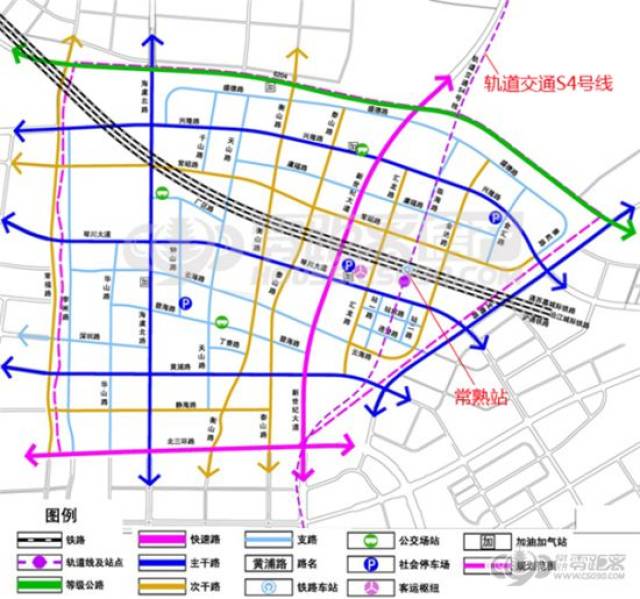 交通上面 轨交s4是一大亮点,常熟站处也会设置站点, 北三环高架与新