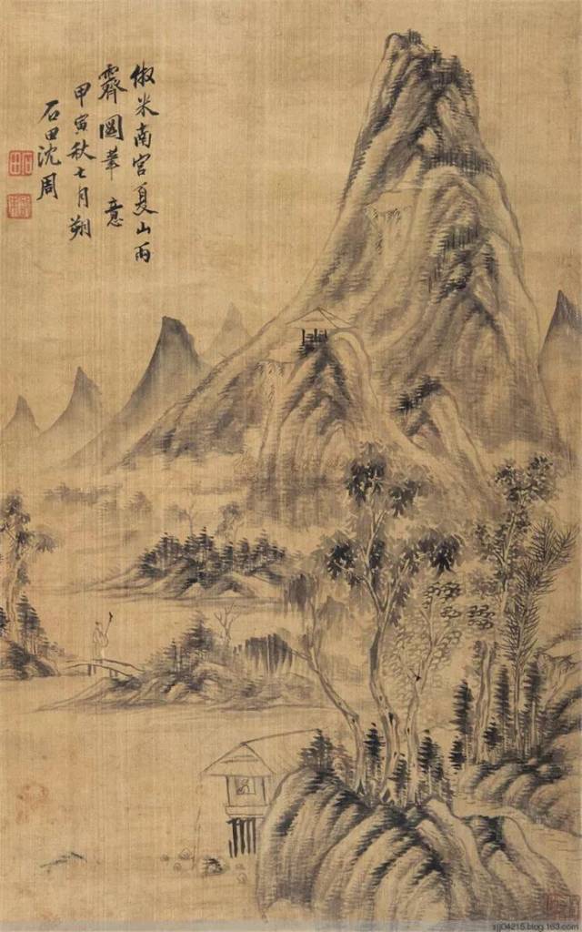 明朝吴门画派的创始人沈周山水画欣赏