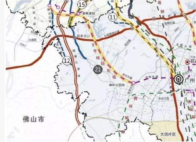 02 广州地铁9号线西延线 广州地铁9号线西延线以飞鹅岭为起点,经花都