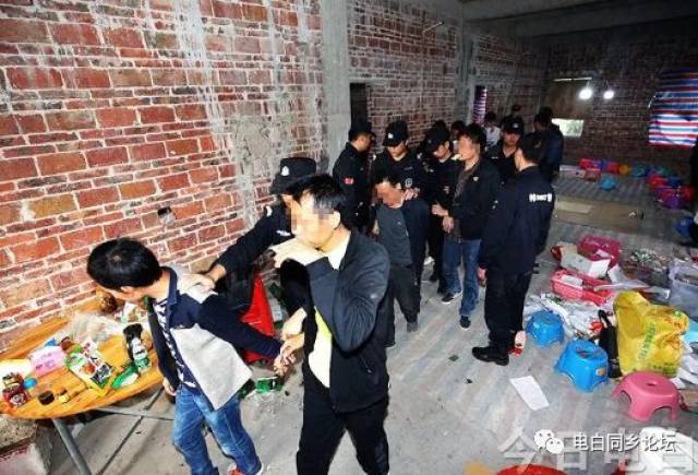 电白一赌场做"番摊"被警方一网打尽,46人被捕!