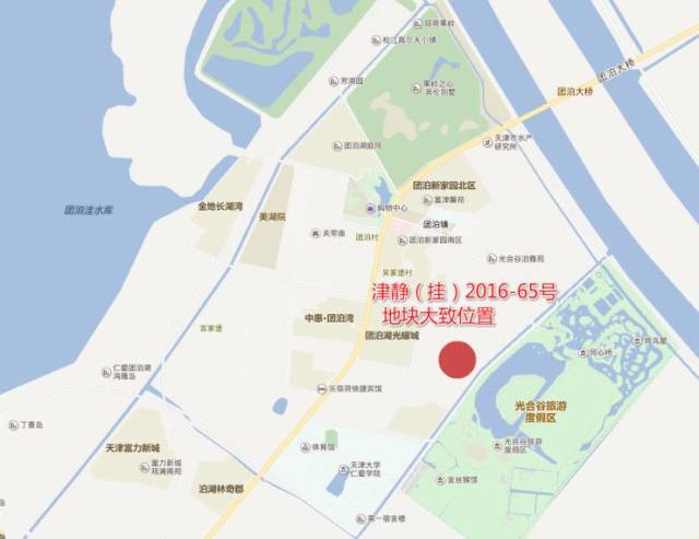 该地块位于天津市静海区团泊新城东区,四至为:东至空地,南至空地,西至