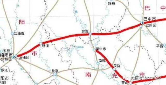 设苍溪枢纽互通与广元至南充高速公路(广南k82 800)衔接,经白鹤乡