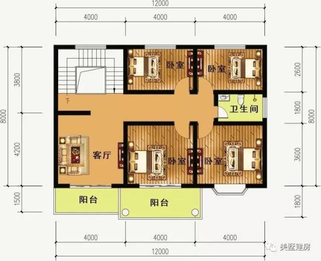 7x12农村自建房图纸图片分享