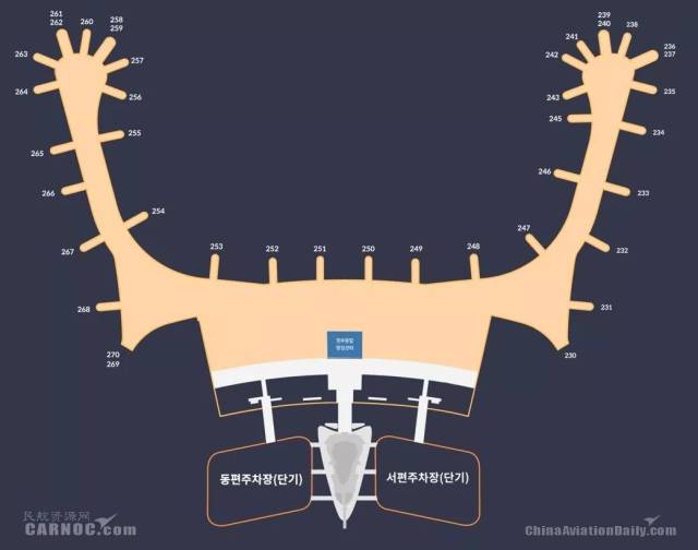 仁川机场t2航站楼平面图