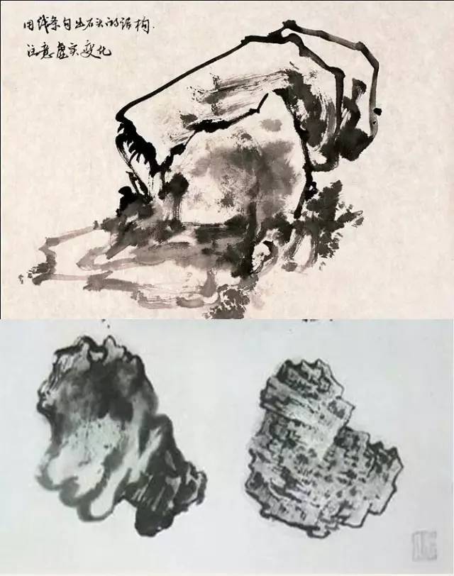 [绘画教材]国画花鸟与石头画法