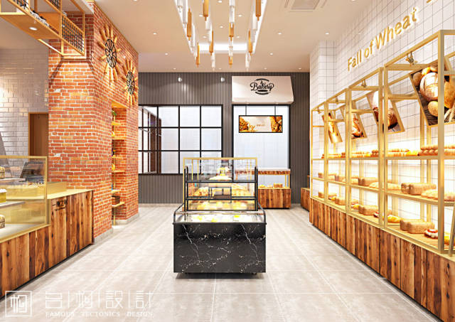 面包店设计 设计面积:93平米,卖场 休闲区:64平米,现烤间:8平米,裱花