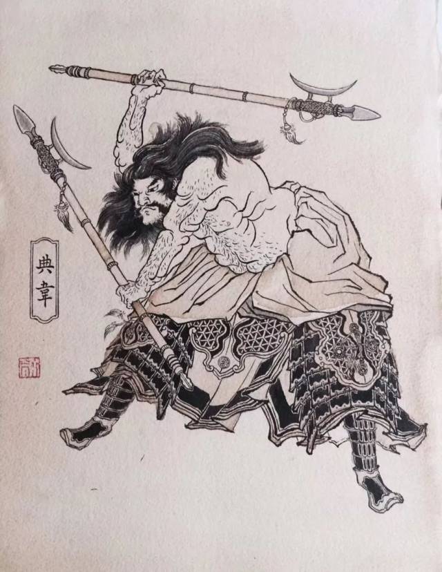 纹身师笔下的三国人物绘画作品丨王氏教育集团_手机搜狐网