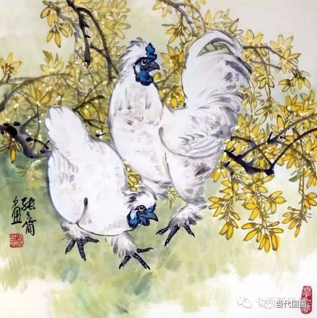 张世简 乌鸡迎春