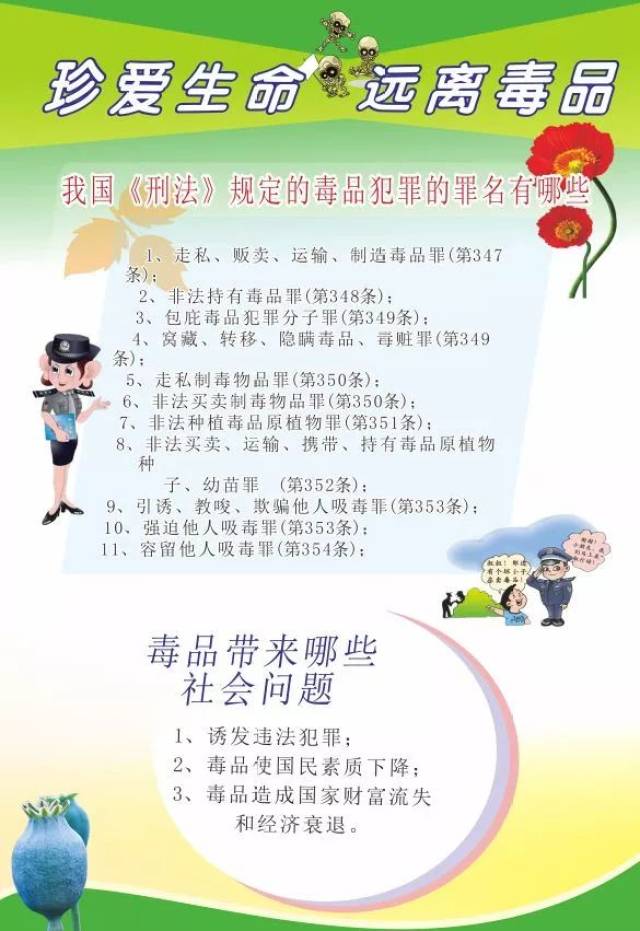 [禁毒]我国《刑法》规定的毒品犯罪罪名有哪些?