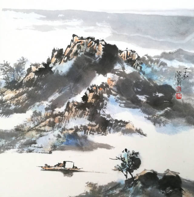 汤洪泉山水画赏析