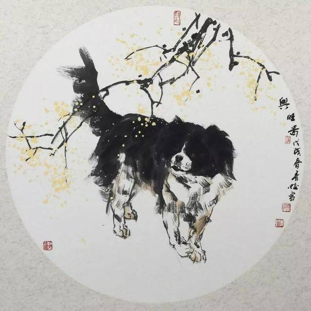 《书画南北方》顾青蛟 ·鲁金林 ·陈太明画狗中国画作品新年特展