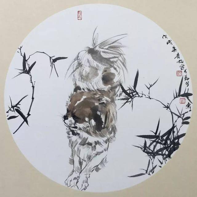 《书画南北方》顾青蛟 ·鲁金林 ·陈太明画狗中国画作品新年特展