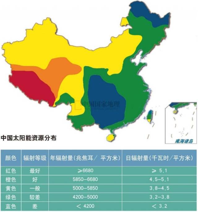 三天后 我们不一样,光伏电站发电量篇 从全国太阳能资源种布图