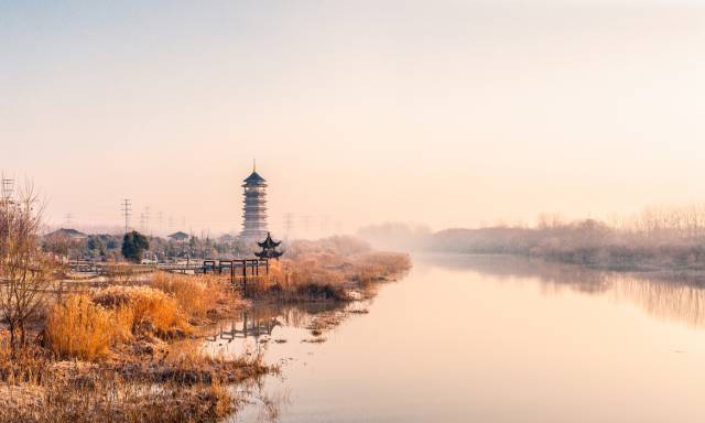 顾玲菁 — 古黄河生态园 冬之致 淮安的冬季美得别致,漂在水上的城市