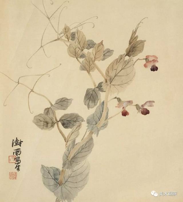 没骨画以颜色为主,一遍画成,无法再加,前后层次简单,所以没骨画以小景