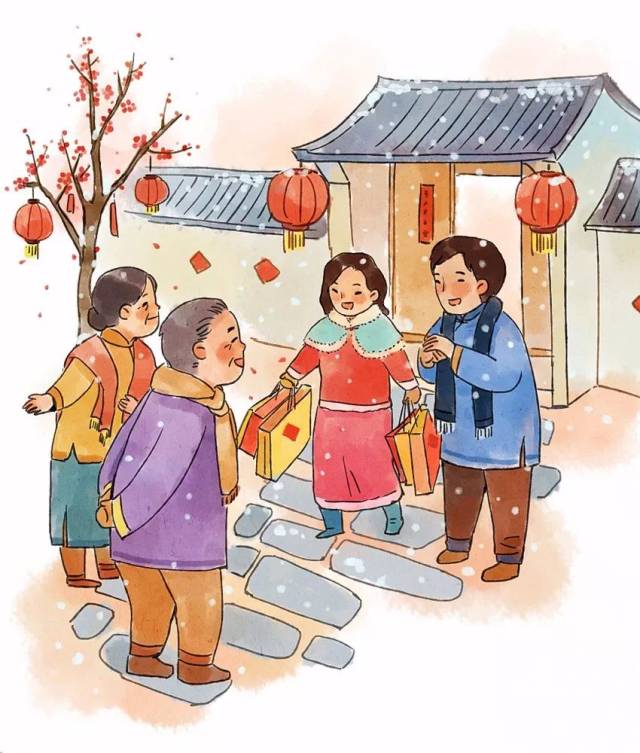 大年初三,肥猪拱门.女婿老丈人,媳妇回娘家,礼物带双数.