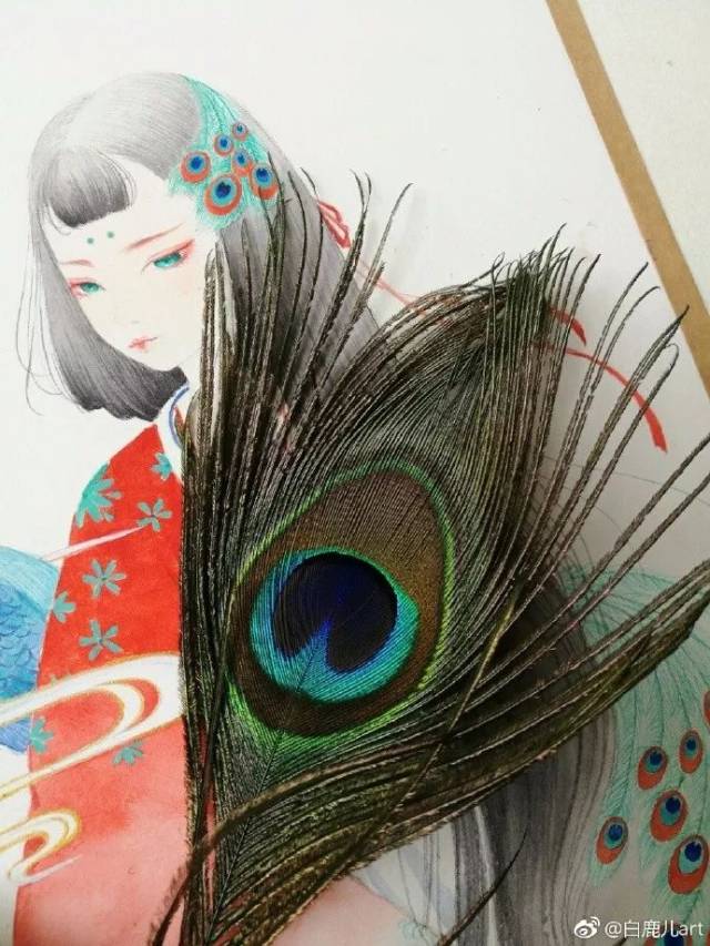 见之不忘 一日不见兮,思之如狂 微博@白鹿儿art 白鹿儿,自由插画师