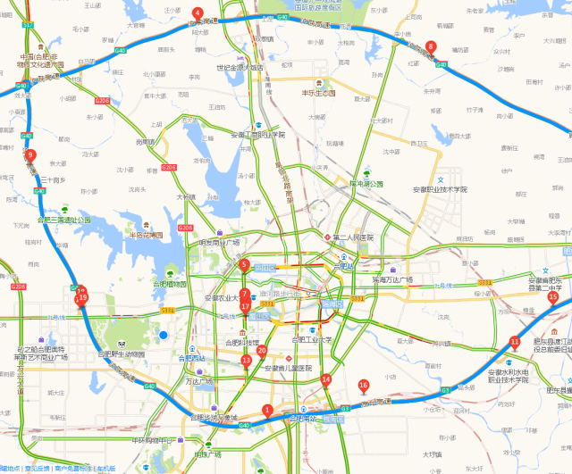 你要的!2018年春节期间合肥高速易堵点段和绕行线路