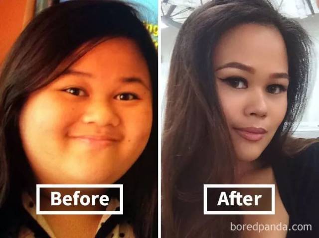 有的人甚至减掉100多斤 不仅是肚了瘦了 脸也变化特别大 一起来感受下
