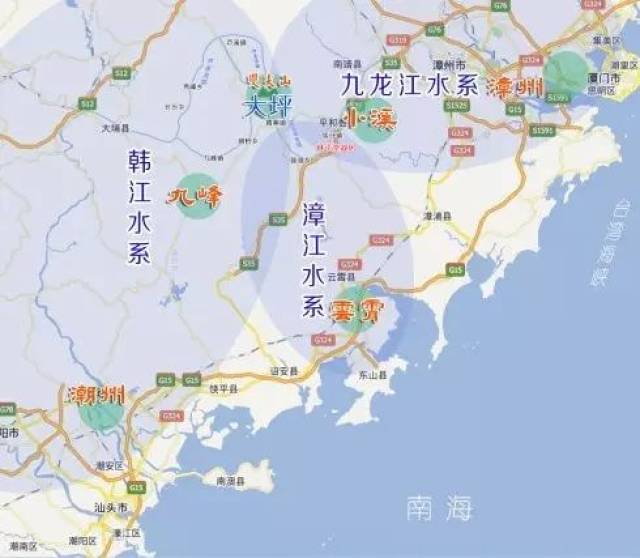 大坪(霞寨)是韩江,九龙江水系交叉地区