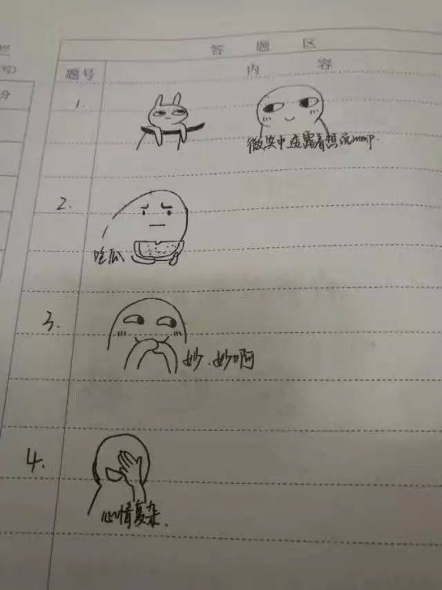 学生考试画表情包,改卷老师十分感动并给了0分!