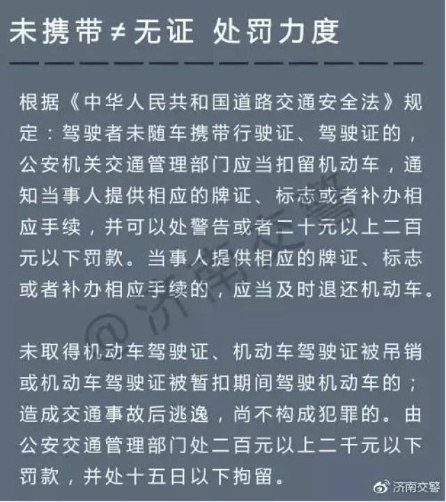 法律讲堂 忘带驾照等于无证驾驶吗?法律这样规定