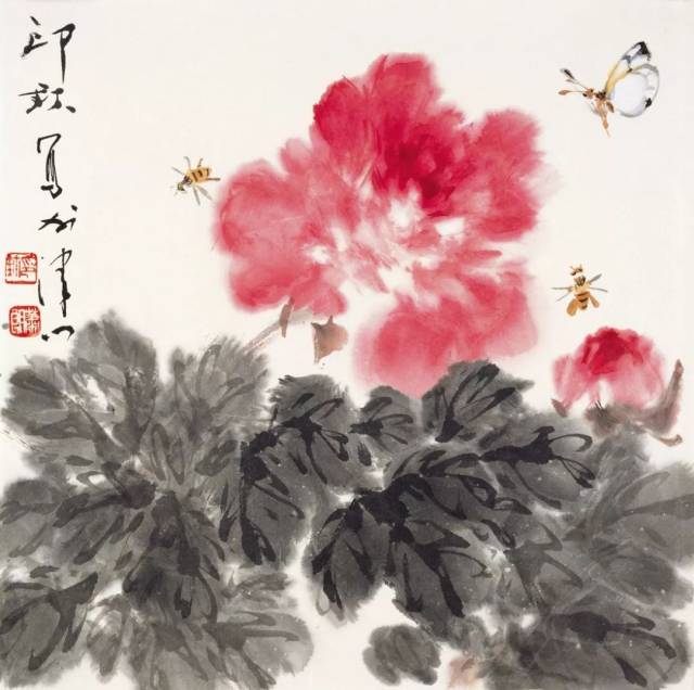 经典作品欣赏:花鸟大家萧朗百幅牡丹,芍药图(下)