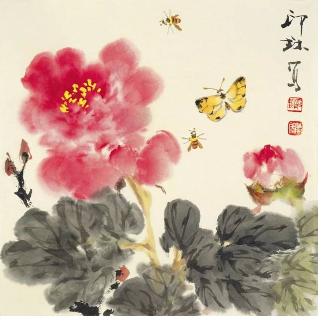 经典作品欣赏:花鸟大家萧朗百幅牡丹,芍药图(下)