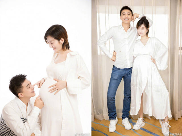 此前宣布怀孕的李晟和李佳航夫妇,今天晒出了几组孕照.